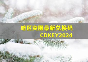 暗区突围最新兑换码CDKEY2024