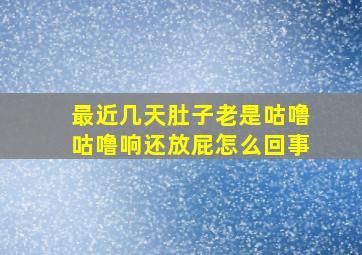 最近几天肚子老是咕噜咕噜响还放屁怎么回事