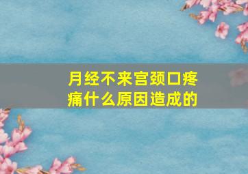 月经不来宫颈口疼痛什么原因造成的