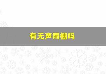 有无声雨棚吗