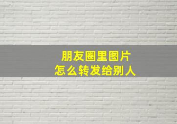 朋友圈里图片怎么转发给别人