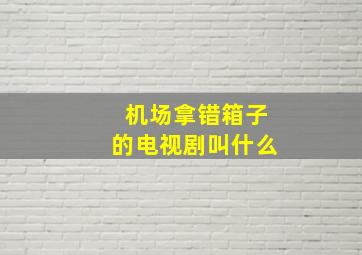 机场拿错箱子的电视剧叫什么