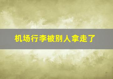 机场行李被别人拿走了