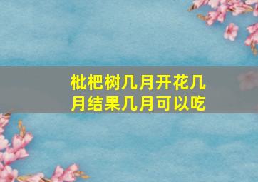 枇杷树几月开花几月结果几月可以吃