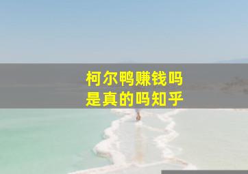 柯尔鸭赚钱吗是真的吗知乎