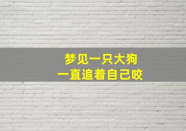 梦见一只大狗一直追着自己咬