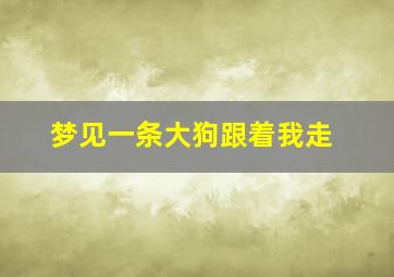 梦见一条大狗跟着我走