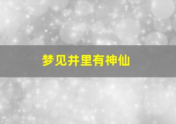 梦见井里有神仙