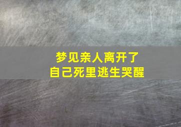 梦见亲人离开了自己死里逃生哭醒