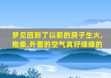 梦见回到了以前的房子生火,抱柴,外面的空气真好绿绿的