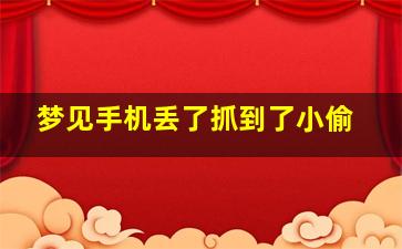 梦见手机丢了抓到了小偷