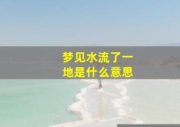 梦见水流了一地是什么意思