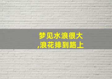 梦见水浪很大,浪花排到路上