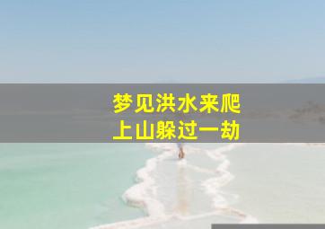 梦见洪水来爬上山躲过一劫