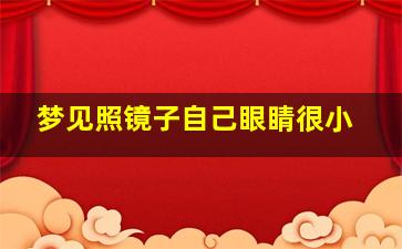 梦见照镜子自己眼睛很小