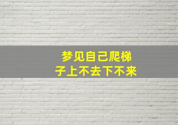 梦见自己爬梯子上不去下不来