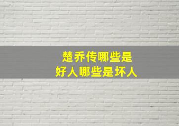 楚乔传哪些是好人哪些是坏人