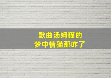 歌曲汤姆猫的梦中情猫那咋了