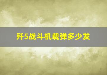 歼5战斗机载弹多少发