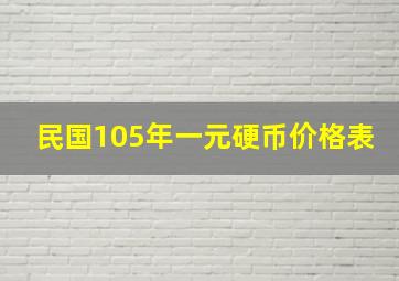 民国105年一元硬币价格表