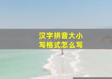 汉字拼音大小写格式怎么写