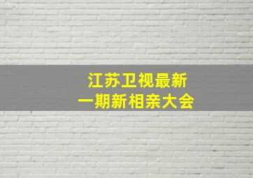 江苏卫视最新一期新相亲大会