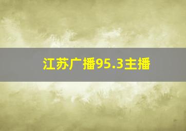 江苏广播95.3主播