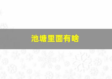 池塘里面有啥