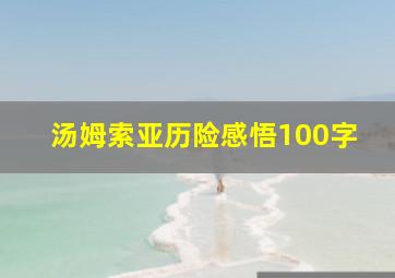 汤姆索亚历险感悟100字