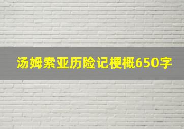 汤姆索亚历险记梗概650字