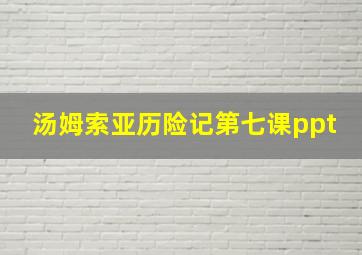 汤姆索亚历险记第七课ppt