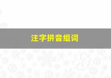 注字拼音组词