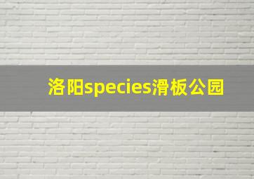 洛阳species滑板公园