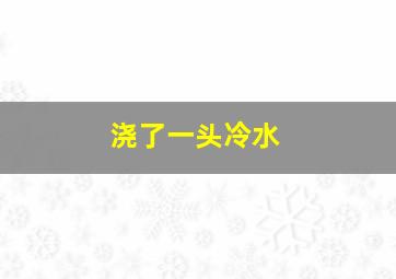 浇了一头冷水