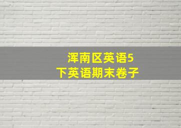 浑南区英语5下英语期末卷子