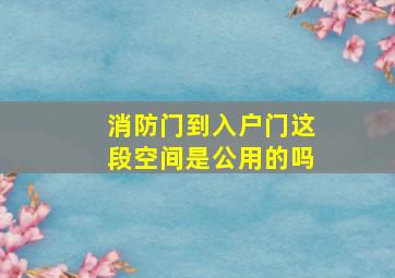 消防门到入户门这段空间是公用的吗