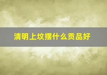 清明上坟摆什么贡品好