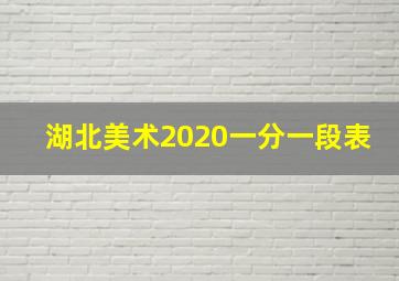 湖北美术2020一分一段表