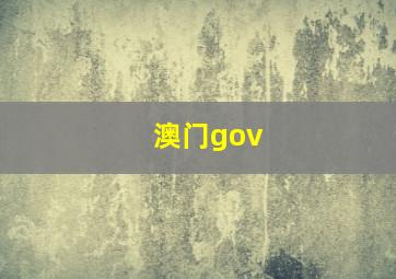 澳门gov