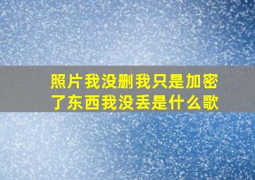 照片我没删我只是加密了东西我没丢是什么歌