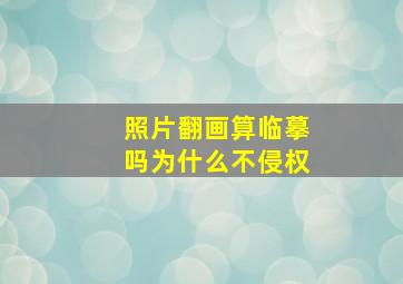 照片翻画算临摹吗为什么不侵权