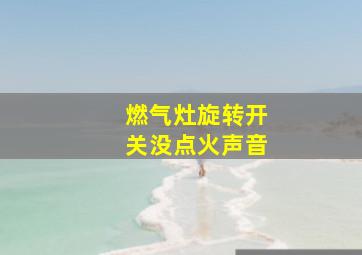 燃气灶旋转开关没点火声音