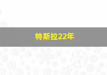 特斯拉22年