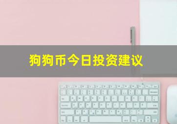 狗狗币今日投资建议