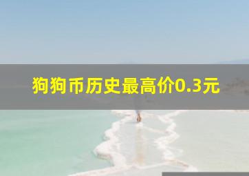 狗狗币历史最高价0.3元