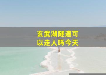 玄武湖隧道可以走人吗今天