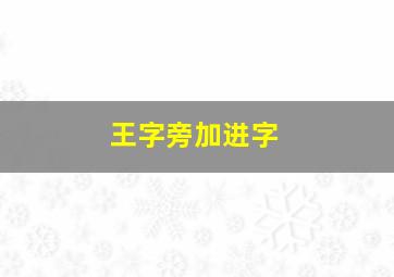 王字旁加进字