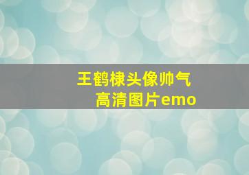 王鹤棣头像帅气高清图片emo