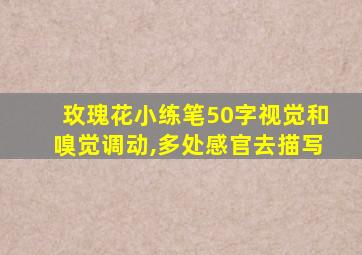 玫瑰花小练笔50字视觉和嗅觉调动,多处感官去描写