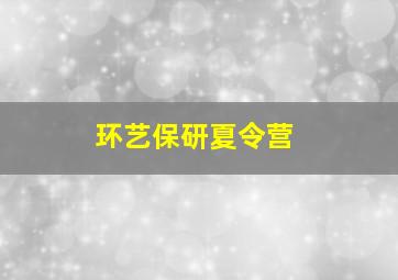 环艺保研夏令营